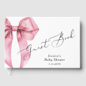 Pink Bow Es ist eine Mädchen-Dusche Gästebuch (Vorderseite)