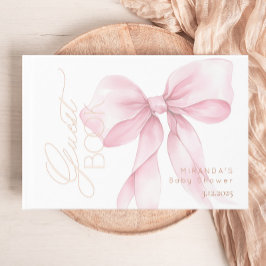 Pink Bow Es ist eine Mädchen Mädchen Dusche Gästebuch