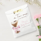 Pink Bow Espresso Martini Baby Shower Geschenktütchen (Versiegelt)