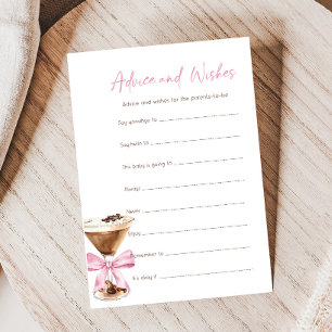 Pink Bow Espresso Martini Baby Shower Ratespiel
