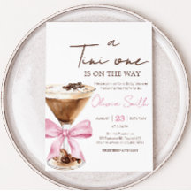 Pink Bow Espresso Martini Babydusche