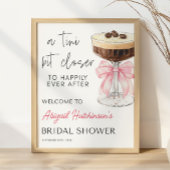 Pink Bow Espresso Martini Brautparty - 16x20 Poster