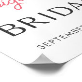 Pink Bow Espresso Martini Brautparty - 18x24 Poster (Ecke)