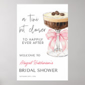 Pink Bow Espresso Martini Brautparty - 24x36 Poster (Vorne)