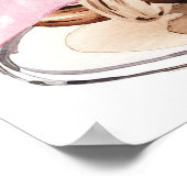 Pink Bow Espresso Shower Books and Gifts Sign Poster (Ecke)