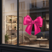 Pink Bow Extra Large Window Cloning