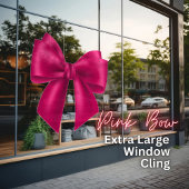 Pink Bow Extra Large Window Cloning Fensteraufkleber