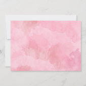 Pink Bow Extravagant One Coquette Girl 1. Geburtst Einladung (Rückseite)