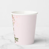 Pink Bow Fairy Erster Geburtstag Personalisiert Pappbecher (Links)