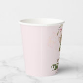 Pink Bow Fairy Erster Geburtstag Personalisiert Pappbecher (Rechts)