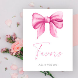 Pink bow - Favoriten Poster