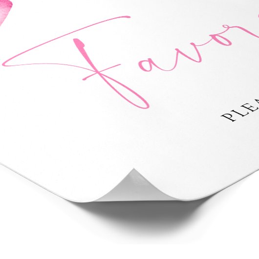 Pink bow - Favoriten Poster (Ecke)