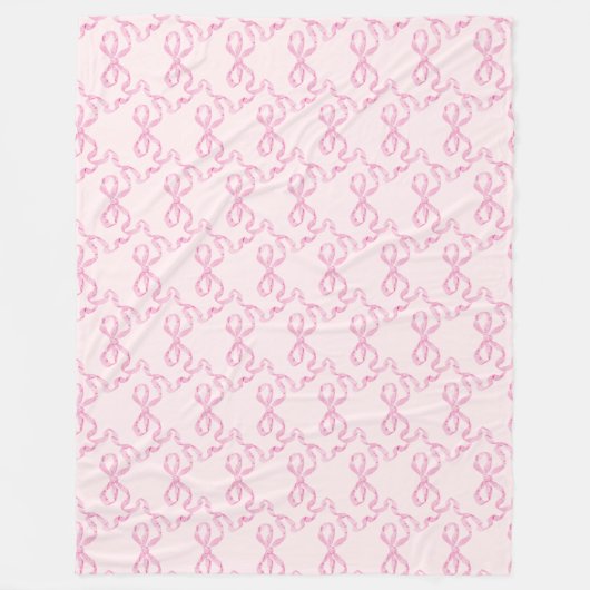 Pink Bow Fleece Blanke (Vorderseite)
