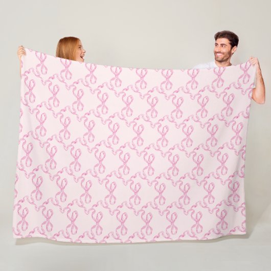 Pink Bow Fleece Blanke (Beispiel)
