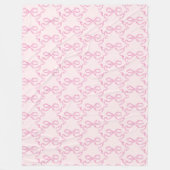 Pink Bow Fleece Blanke (Vorderseite)