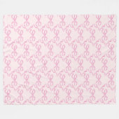 Pink Bow Fleece Blanke (Vorderseite (Horizontal))