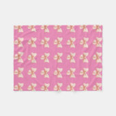 Pink Bow Fleece Blanket (Vorderseite (Horizontal))