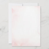 Pink Bow Floral Aqeeqah Girl Invitation Einladung (Rückseite)