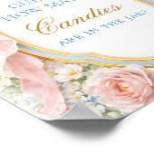 Pink Bow Floral Baby Guess How Many Candies Poster (Ecke)