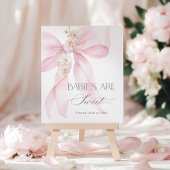 Pink Bow Floral Babys sind süß Poster