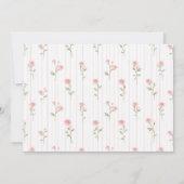 Pink Bow & Floral Bunny Baby Shower Photo Einladung (Rückseite)