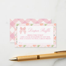 Pink Bow Floral Coquette Babydusche Umschließung