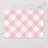 Pink Bow Floral Coquette Babyduschkarte Begleitkarte (Rückseite)