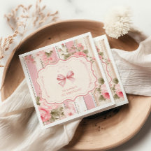 Pink Bow Floral Extravagant ONE Girl 1. Geburtstag