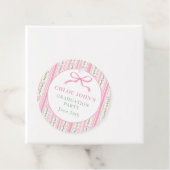 Pink Bow Floral Graduation Geschenkanhänger (Beispiel)