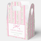 Pink Bow Floral Graduation Geschenkschachtel (Geöffnet)