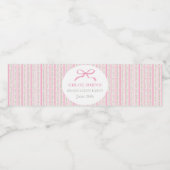 Pink Bow Floral Graduation Wasserflaschenetikett (Einzelnes Label)