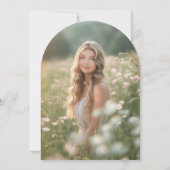 Pink Bow Floral Liebe im Bloom Arch Brautparty Einladung (Rückseite)