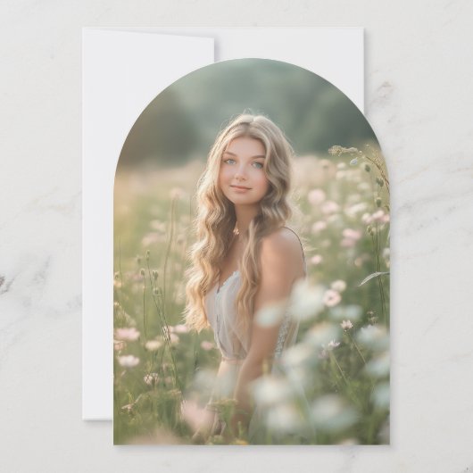 Pink Bow Floral Liebe im Bloom Arch Brautparty Einladung (Rückseite)