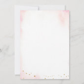 Pink Bow Floral Little Bunny Baby Dusche Einladung (Rückseite)