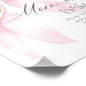 Pink Bow floral Momosa Bar Aquarell Poster (Ecke)