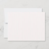 Pink Bow Floral Nursery Note Card Ankündigung (Rückseite)