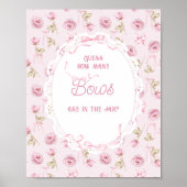Pink Bow Floral Rose Kinderdusche wie viele Bow Poster (Vorne)