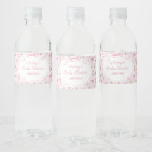Pink Bow Floral Rose Vintag Babydusche Windeln