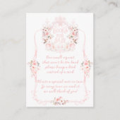 Pink Bow Floral Sweet Baby Duschbücher Begleitkarte (Vorderseite)