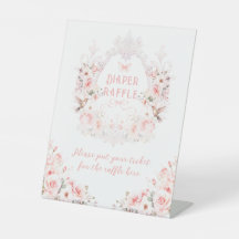 Pink Bow Floral Wappen Girl Dusche