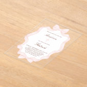  pink bow frame Baptism  Acryleinladungen (Ablage )