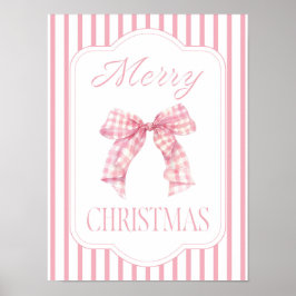 Pink Bow Frohe Weihnachtsgebäck Poster