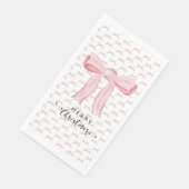 Pink Bow Frohe Weihnachtsgeschenk Handtuch Serviette (Ecke)