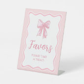 Pink Bow Gefallen Sockelschild (Vorderseite)