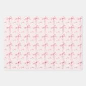 Pink Bow Geschenkpapier Wrap Coquette Umschlag Pap Set (Vorderseite 3)