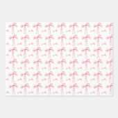 Pink Bow Geschenkpapier Wrap Coquette Umschlag Pap Set (Vorderseite 2)