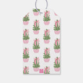 Pink Bow Ginger Jar Christmas Tree Foto Geschenkanhänger (Rückseite)