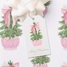 Pink Bow Ginger Jar Christmas Tree Foto
