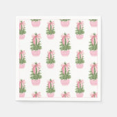 Pink Bow Ginger Jar Christmas Tree Serviette (Vorderseite)