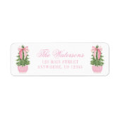 Pink Bow Ginger Jar Weihnachtsbaum Adresse (Vorne)